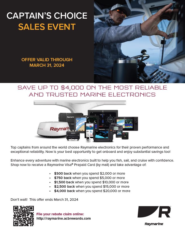 Raymarine Captain's Choice Sales Event Defender