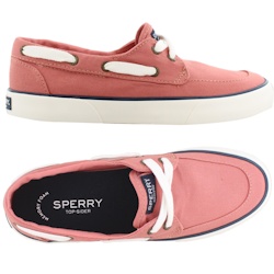 womens red sperry boat shoes