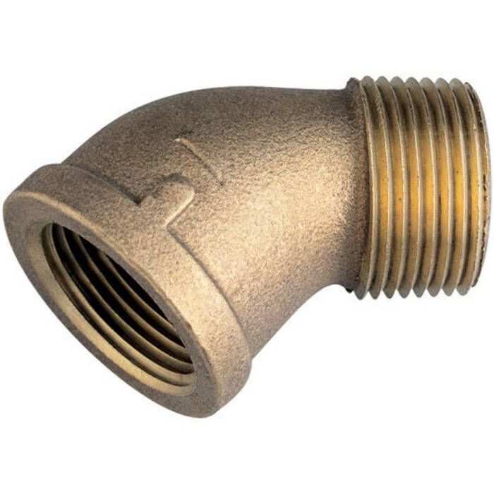 1/2 BRASS PIPE 45° STREET ELBOW