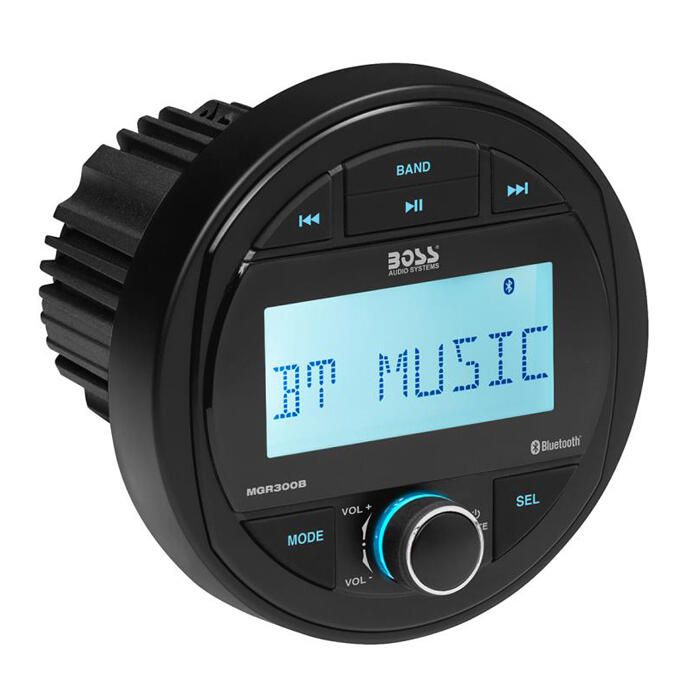 Boss Audio Systems MR508UAB AM/FM/CD/MP3 Bluetooth Marine Receiver with 4  Speakers