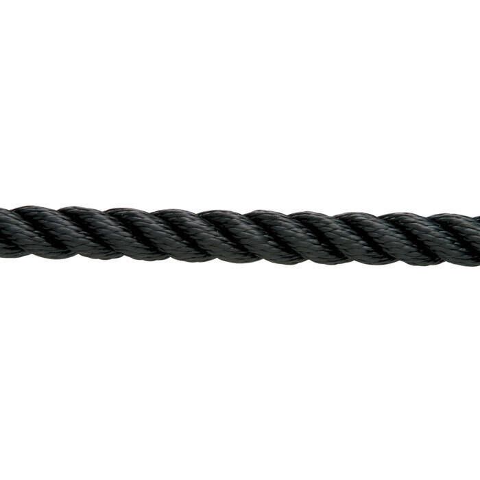 New England Ropes C6054-24-00025 0.75 in. x 25 ft. Premium Nylon 3 Strand  Dock Line - Black 