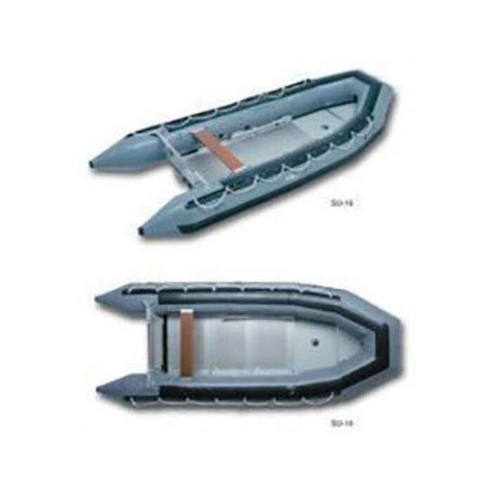 Achilles Su Aluminum Floor Inflatable Boat Grey Hypalon