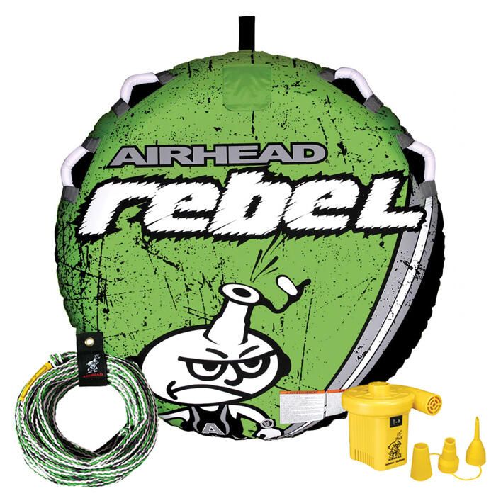 Image of : Airhead Rebel 1-Person Inflatable Towable Boat Tube Kit - AHRE-12 