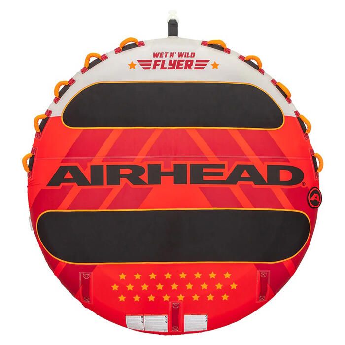 Image of : Airhead Wet N' Wild Flyer 4-Person Inflatable Towable Boat Tube - AHFL-1671D 