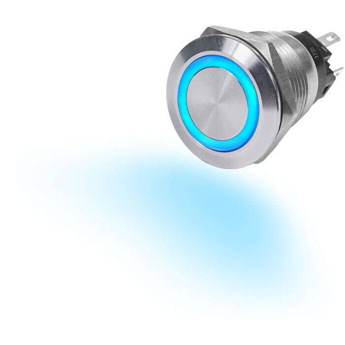 Image of : Blue Sea 10A Push Button Switch with LED Ring 