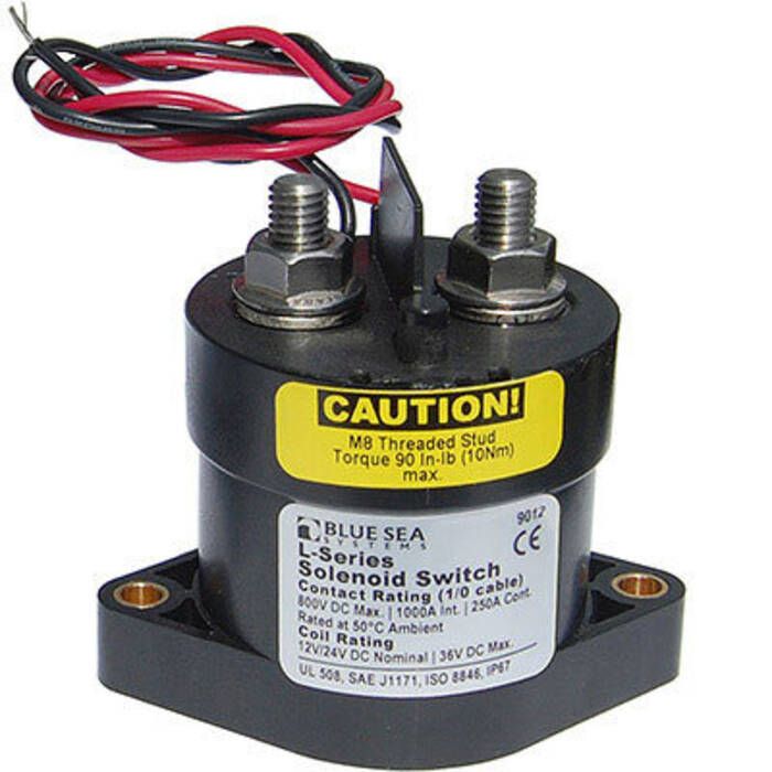 Image of : Blue Sea Systems 12/24V L-Series Solenoid Switch - 9012 