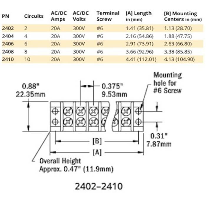 Blue Sea Systems 2404 Marine Terminal Block - 4 Circuit - 20