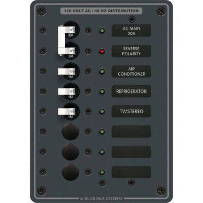Image of : Blue Sea Systems AC Main Circuit Breaker Panel - 8027 