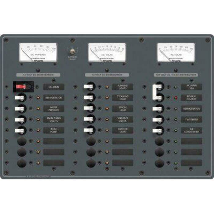 Image of : Blue Sea Systems Combination Circuit Breaker Panel - 8084 