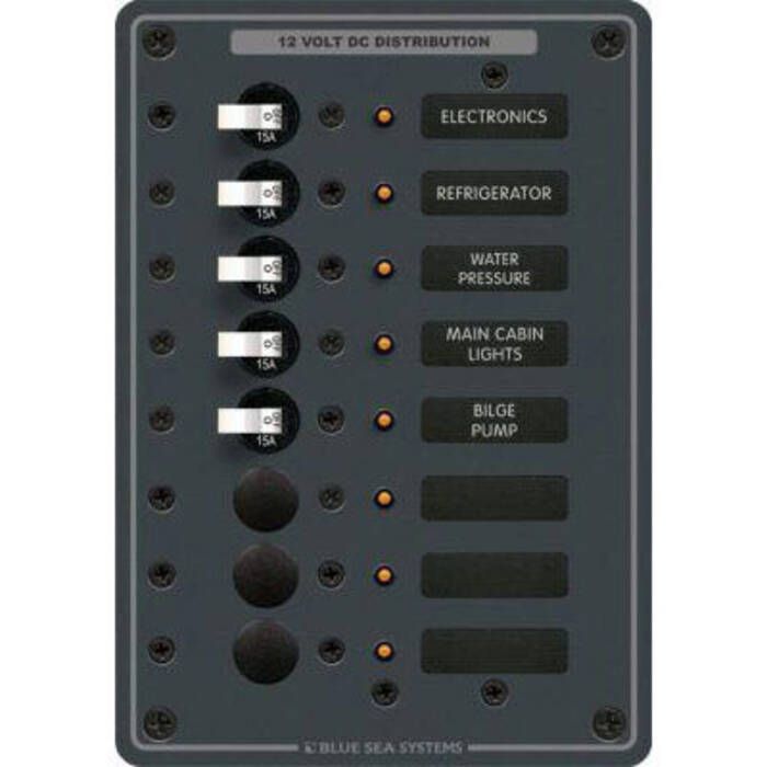 Image of : Blue Sea Systems DC Branch Circuit Breaker Panel - 8023 