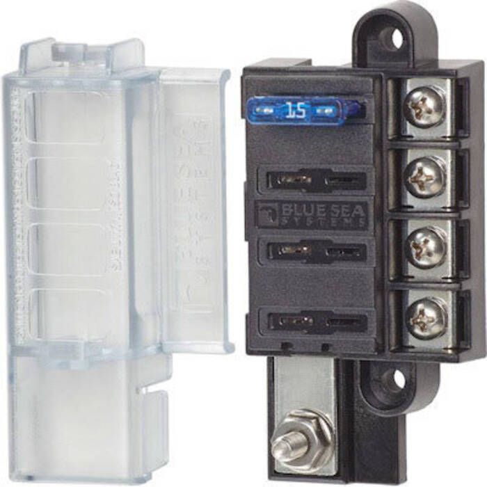 Image of : Blue Sea Systems ST Blade Compact 4-Fuse Block - 5045 