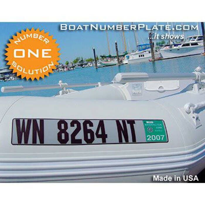 Image of : BoatNumberPlate Registration Plates for Inflatable Boats - BNPREG