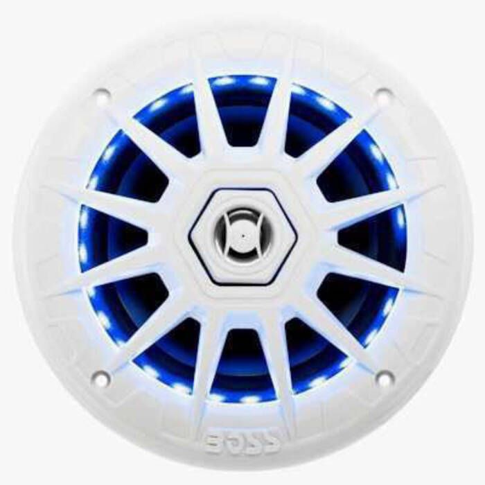 Image of : Boss Audio 2-Way Coaxial Marine Loudspeaker with Multi-Color Illumination Options 