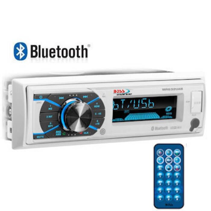 Image of : Boss Audio Systems AM/FM Bluetooth Marine Stereo Receiver Wireless Remote - MR632UAB 