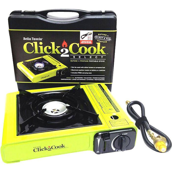 Image of : Click 2 Cook Wall Lenk Steel/Powder-Coated Dual Fuel Butane/Propane Stove - BT-4500 