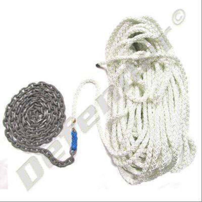 Image of : Defender Pre-Made Anchor Rode - 8 Plait Rope Spliced to High Test Chain - PCR9 