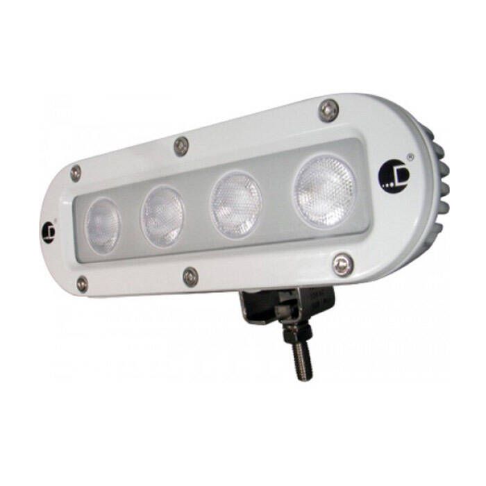 Image of : Dr. LED Kevin X4 LED Spreader/Deck Light - White Aluminum - 8001344-02 