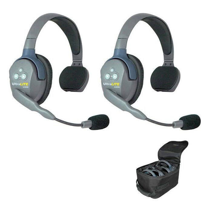Image of : Eartec UltraLITE HD 2-Person Single Ear Cup Headset System - UL2S-HD 