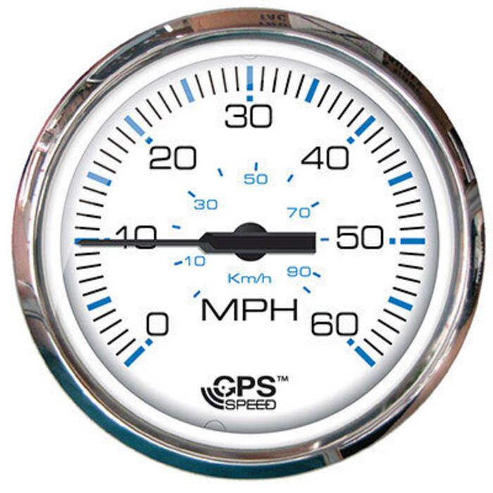 Image of : Faria Chesapeake SS White 60 MPH GPS Speedometer - 33839 