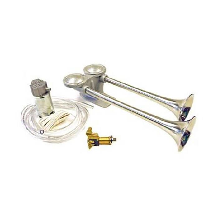 Image of : Fiamm Fultone Pneumatic Dual Marine Horn Kit with Air Compressor 