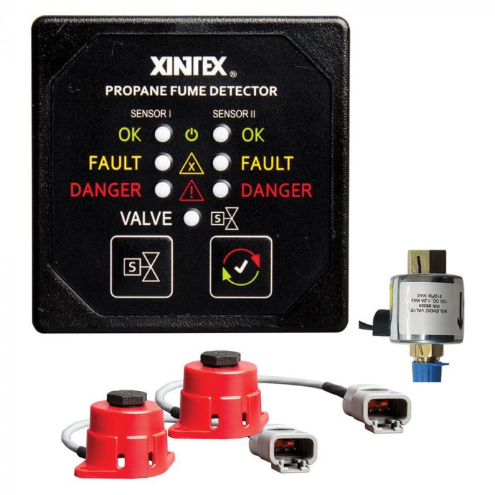 Image of : Fireboy Propane Fume Detector with 2 Sensors and Solenoid 