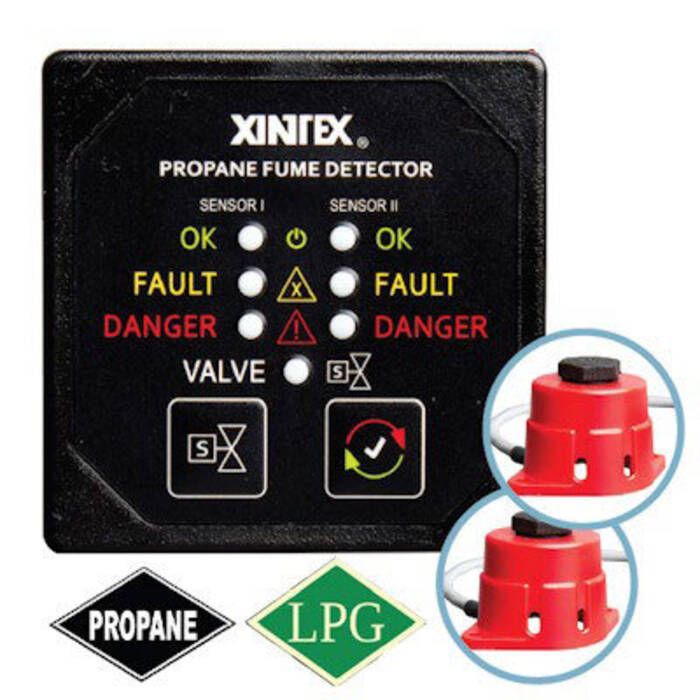 Image of : Fireboy-Xintex Propane Fume Detector with 2 Sensors - Auto Shut-off - P-2BNV-R 