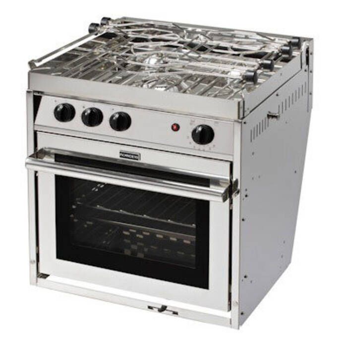 Image of : Force 10 3-Burner Euro-Compact Propane Gas Stove with Oven - F63358 