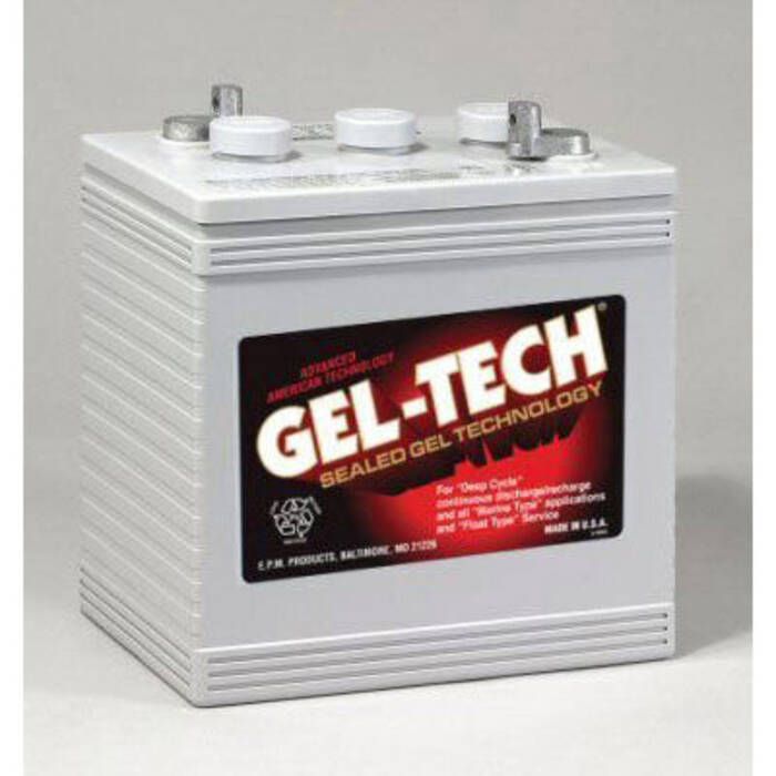 Image of : Gel-Tech Deep Cycle Marine Battery - 6V Group GC2 - 8GGC2 