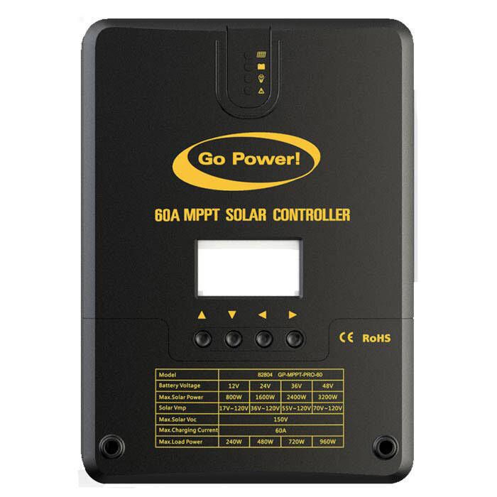 Image of : Go Power 60A MPPT Digital Solar Controller - GP-MPPT-PRO-60 