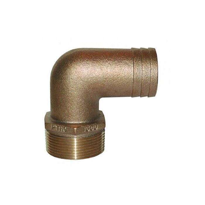 Groco PTH-C Series Bronze 90 deg. Pipe to Hose Fitting