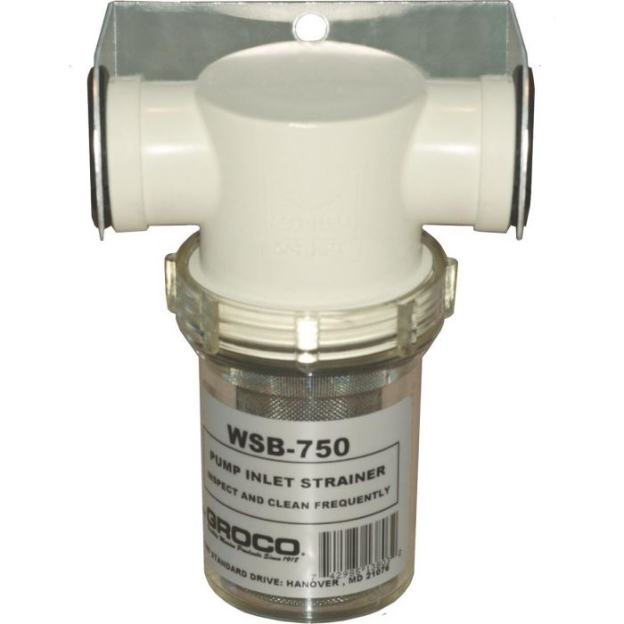 Sea Dog Poly In-Line Strainer - 3/4 Inch Hose With Clear Lens & Stainless Screen