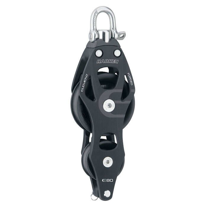 Image of : Harken 80 mm Aluminum Element Fiddle Block with Swivel and Becket - 6293 