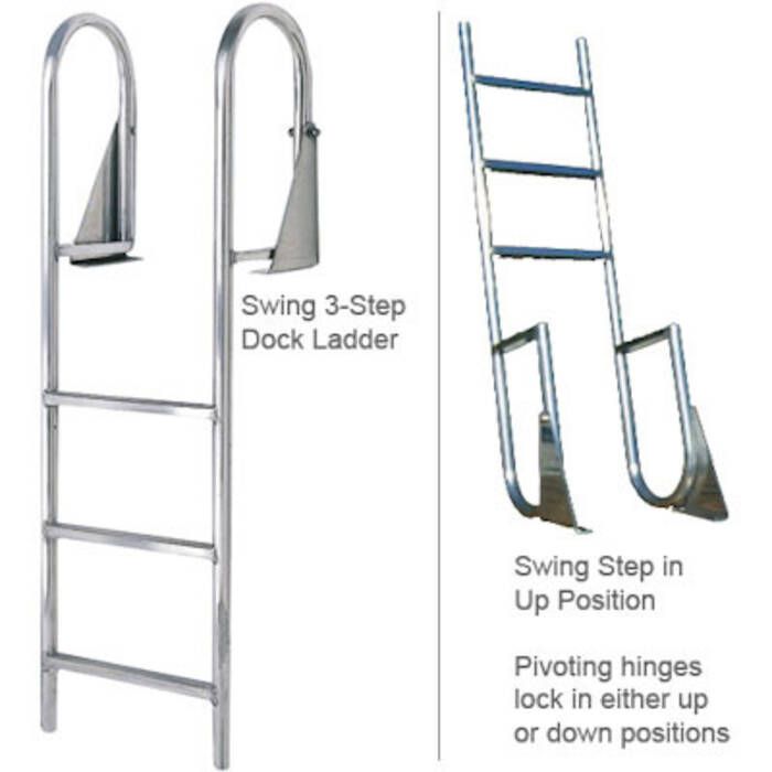 Image of : International Dock Seawall Swing Dock Ladder 