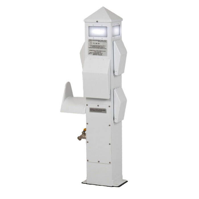 Image of : International Dock SlimLine Dockside Electrical Pillar - 1-50A/1-30A/1-20A - SPC-36-3A-305