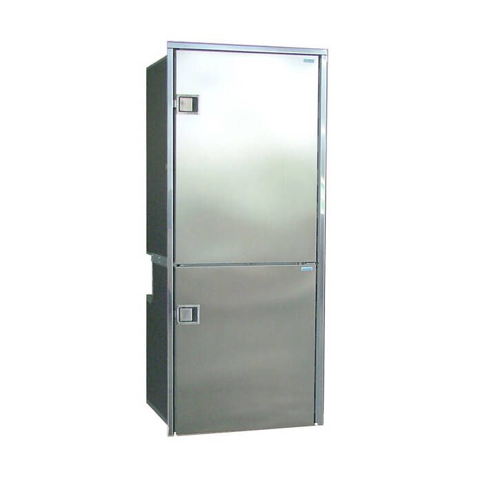 Image of : Isotherm Cruise 195 Stainless Steel Left Hand Swing Refrigerator/Freezer - 1195BB7NK0000 