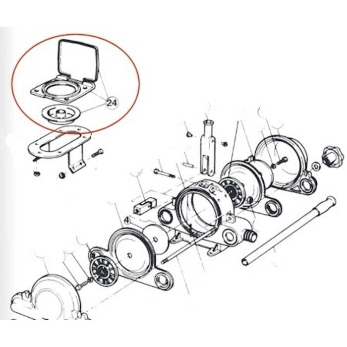 Jabsco Manual Bilge Pump Through Deck Kit - 29279-0000