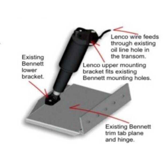 12V Boat Electric Retrofit Kit Bennett Trim Tabs For Marine 15064