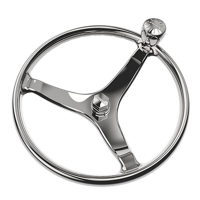 Image of : Lewmar 3-Spoke Steering Wheel with Power-Grip Knob 