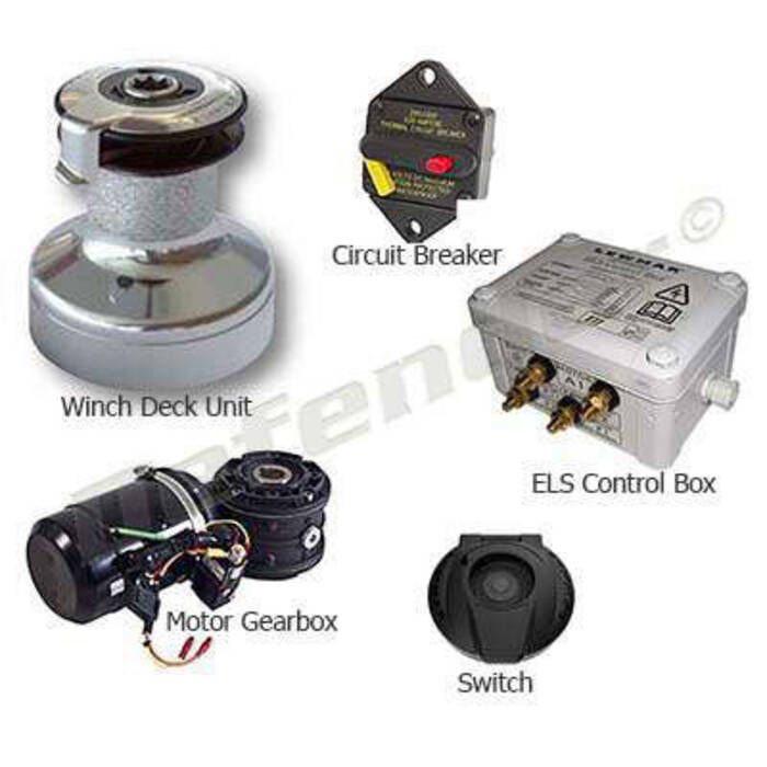 Image of : Lewmar 45EST EVO ELS-Series Electric Self Tailing Winch Kit 