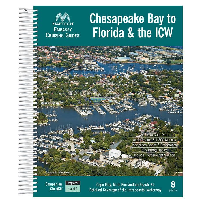 Image of : Maptech Embassy Cruising Guide: Chesapeake Bay to Florida - 8th Edition - CGCBF-08 