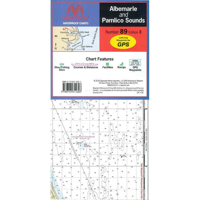Maptech Folding Waterproof Chart - Albermarle & Pamlico Sounds - WPC089-03