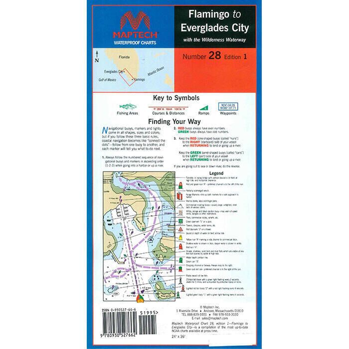 Image of : Maptech Folding Waterproof Chart - Flamingo to Everglades City, FL - WPC028 