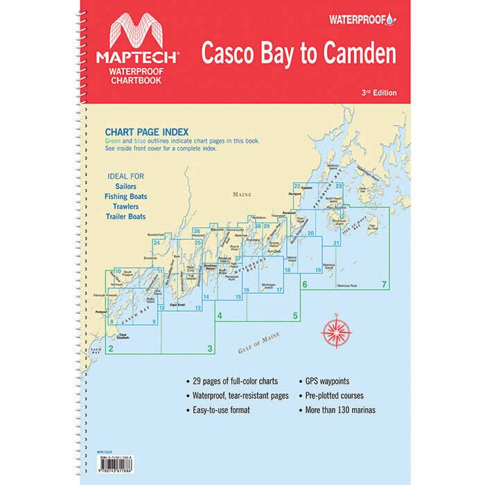 Image of : Maptech Waterproof Chartbook - Casco Bay to Camden - WPB0220-03 