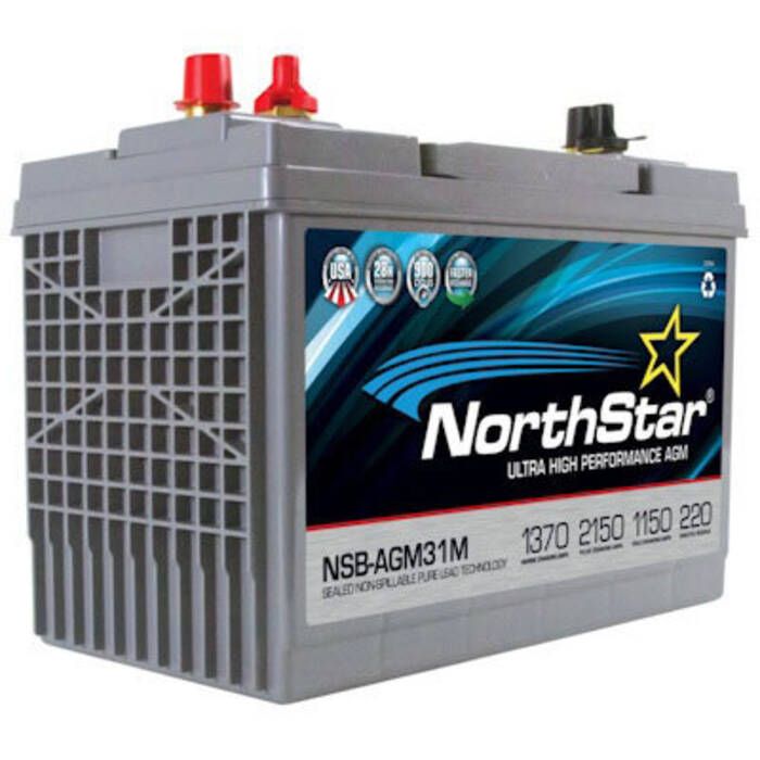 Image of : NorthStar Ultra High Performance Marine AGM Battery - Group 31/Dual Purpose - NSB-AGM31M 