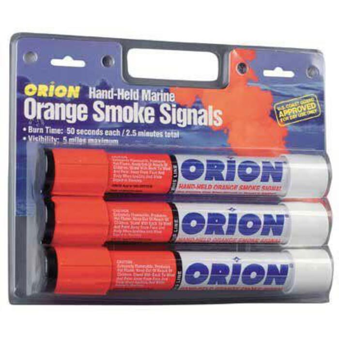 Image of : Orion Handheld Orange Smoke Signals (3-Pack) - 958 