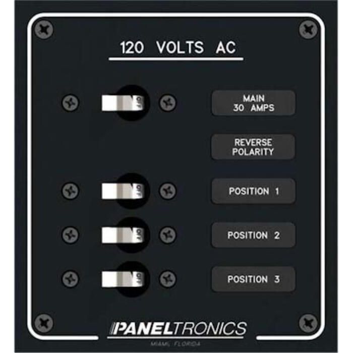 Image of : Paneltronics AC Branch Circuit Breaker Panel 3 Position Panel - 9982313B 