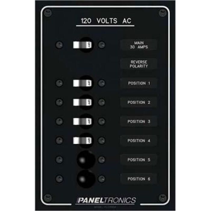 Image of : Paneltronics AC Branch Circuit Breaker Panel 6 Position Panel - 9982305B 