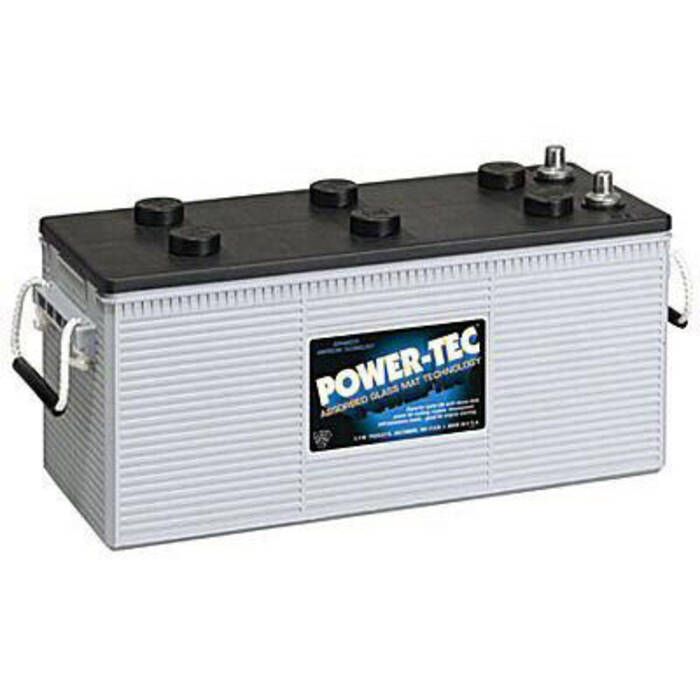Image of : Power-Tec 12V AGM Deep Cycle Marine Battery - Group 4D - 8A4DM 