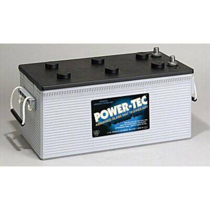 Image of : Power-Tec 12V AGM Deep Cycle Marine Battery - Group 8D - 8A8DM 