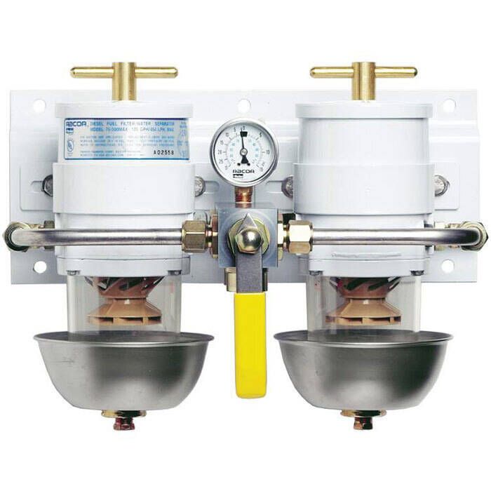 Image of : Racor Dual Filter - Turbine 500 Series Fuel Filter/Water Separator Shielded - 75500MAX2 